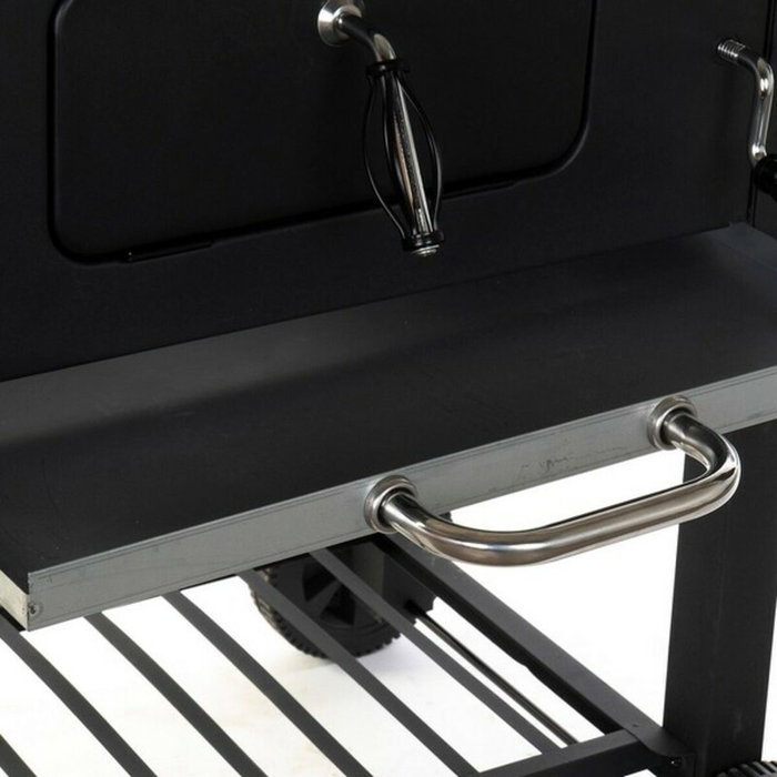 DKD Home Decor Barbecue à Charbon avec Couvercle et Roulettes Noir DKD Home Decor Barbecue à Charbon avec Couvercle et Roulettes Noir