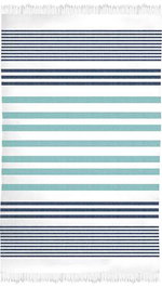 Secaneta Fouta - Serviette de plage en tissu éponge assortie 95 x 160 cm (Modèles variés)