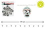 Guirnalda lumineuse de calaveras (170 cm) pour Fête des Morts, guirlande décorative colorée pour décoration murale, fenêtre ou autel - Dia de los Muertos