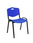 Silla Iso de PVC color Azul. Sin brazos