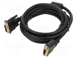 DELOCK Câble DVI-D (24+1) Single Link, 3m, Noir