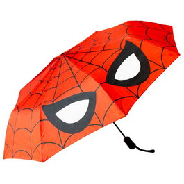 ERIK Parapluie Pliable Automatique Spiderman Marvel - 100 cm Diamètre - Structure Métal et Manche PVC - Polyester