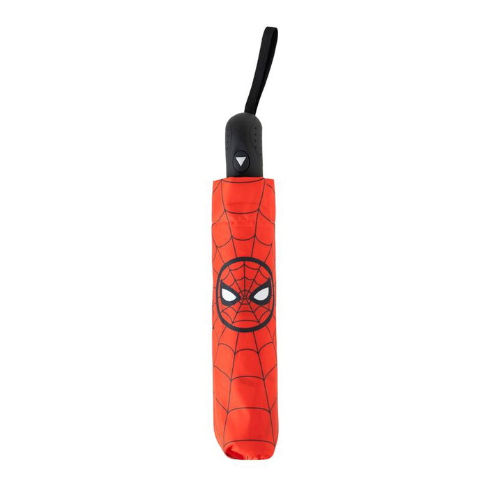 ERIK Parapluie Pliable Automatique Spiderman Marvel - 100 cm Diamètre - Structure Métal et Manche PVC - Polyester