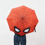 ERIK Parapluie Pliable Automatique Spiderman Marvel - 100 cm Diamètre - Structure Métal et Manche PVC - Polyester