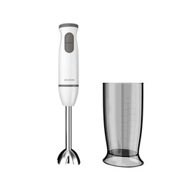 Aiwa Kenkiri 800 Batteur à main 600 W, 2 vitesses, Turbo, lames Flowblend, inox, blanc satiné