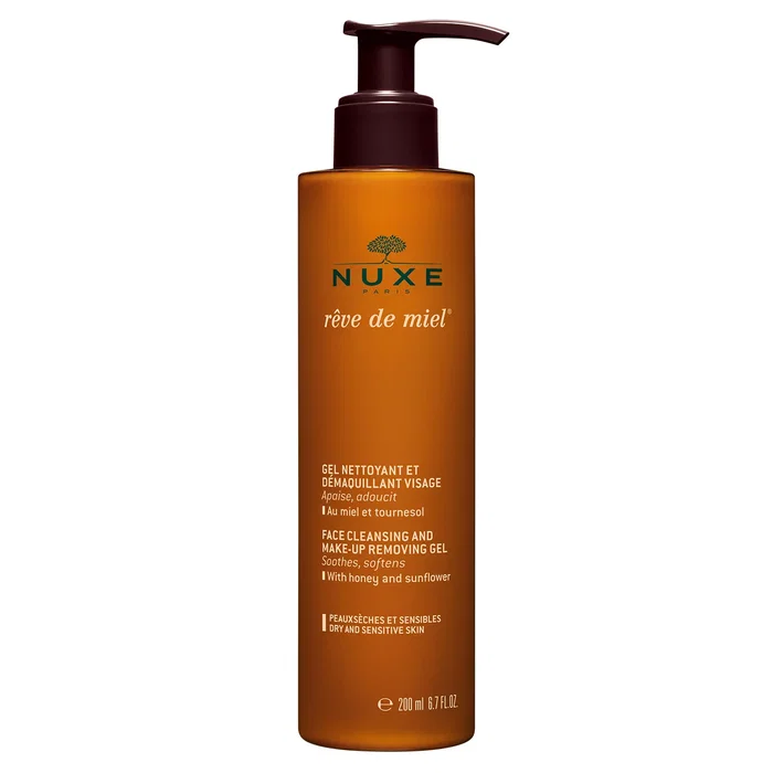 Nuxe Rêve de Miel Gel nettoyant et démaquillant 2-en-1, 200 ml