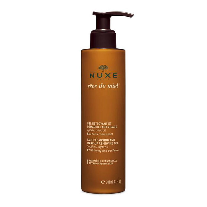 Nuxe Rêve de Miel Gel nettoyant et démaquillant 2-en-1, 200 ml