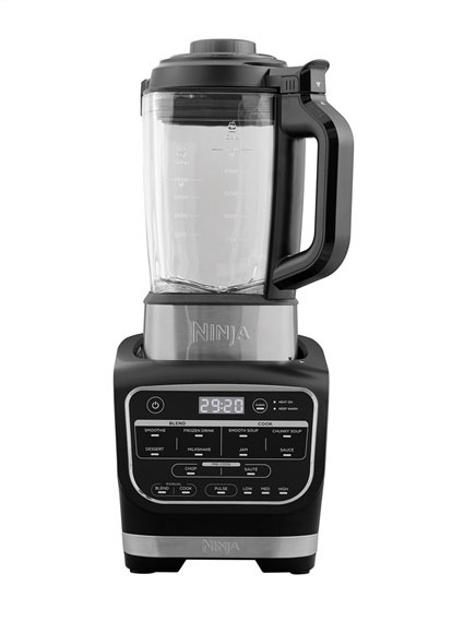 Ninja HB150EU - Blender électrique Foodi avec technologie Auto-iQ, 1000 W, 2 bouteilles de 700 ml et couvercles voyage, acier inoxydable, pour smoothies et soupes