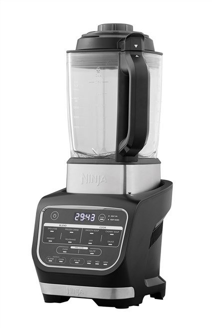 Ninja HB150EU - Blender électrique Foodi avec technologie Auto-iQ, 1000 W, 2 bouteilles de 700 ml et couvercles voyage, acier inoxydable, pour smoothies et soupes