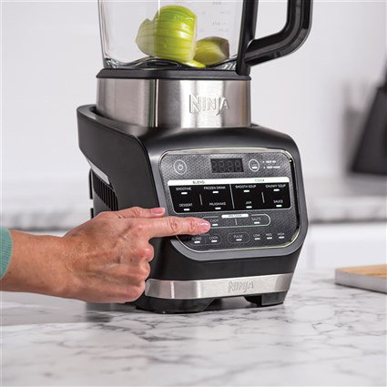 Ninja HB150EU - Blender électrique Foodi avec technologie Auto-iQ, 1000 W, 2 bouteilles de 700 ml et couvercles voyage, acier inoxydable, pour smoothies et soupes
