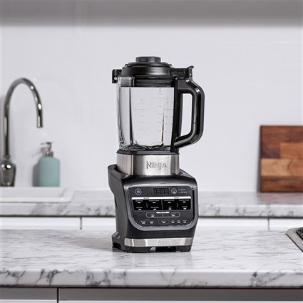 Ninja HB150EU - Blender électrique Foodi avec technologie Auto-iQ, 1000 W, 2 bouteilles de 700 ml et couvercles voyage, acier inoxydable, pour smoothies et soupes
