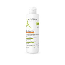 A-derma Exomega Gel Moussant Soin Lavant 500 ml - Nettoyant Apaisant pour Peau Sèche et Atopique