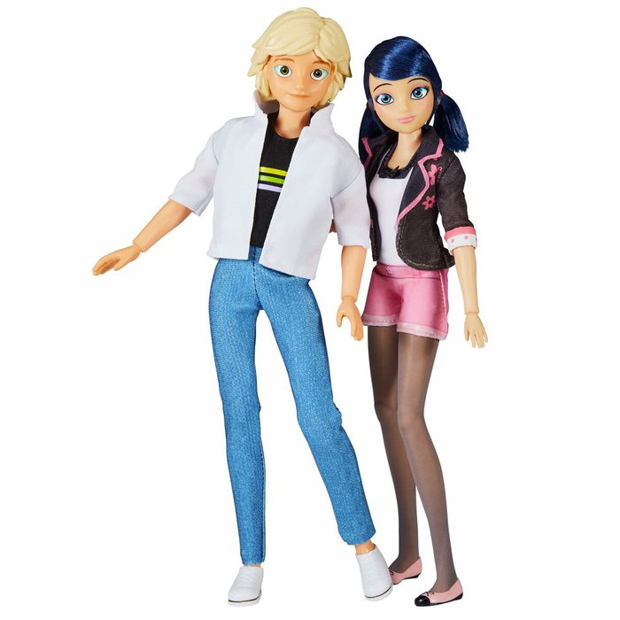 Bandai Pack de 2 Poupées Miraculous Marinette & Adrien 26 cm