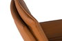 GINER Y COLOMER - Fauteuil de bureau tournant avec dossier capitonné en simili cuir PU couleur camel, dimensions dossier 60x53 cm et assise 63x53 cm