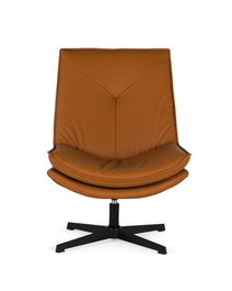 GINER Y COLOMER Fauteuil pivotant rembourré en similicuir Camel