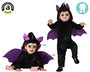 Déguisement Bébé Chauve-souris Noir et Violet avec Ailes - 6-12 Mois - Déguisement Halloween Doux et Confortable pour Enfant Unisexe