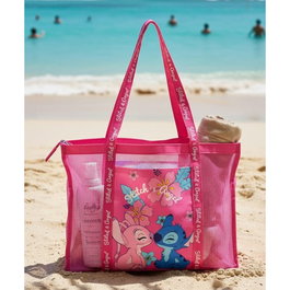 DISNEY Sac de plage en filet Angel & Stitch, dimension 69 x 39 x 20 cm