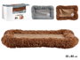 Mascow Lit pour chien moelleux 55x85 cm (Assortiment Gris/Marron)