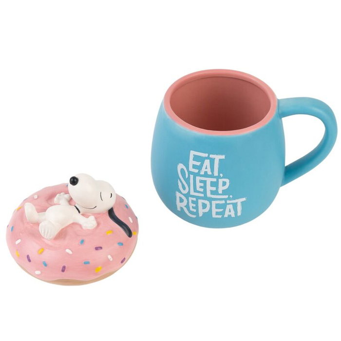 Grupo Erik Mug 3D Snoopy Donut 500 ml avec couvercle décoratif Grupo Erik Mug 3D Snoopy Donut 500 ml avec couvercle décoratif