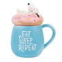 Grupo Erik Mug 3D Snoopy Donut 500 ml avec couvercle décoratif