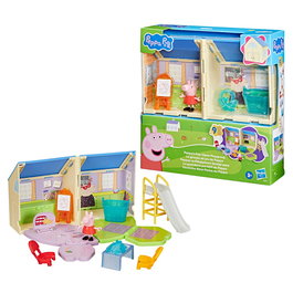 Hasbro - Peppa Pig La Guardería Portátil G0530, Set de Jeu École Portative pour Enfants avec Figure Peppa, Accessoires et Tobogán, Jouet pour Enfants dès 3 Ans