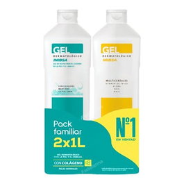 INIBSA Pack Gel Dermatologique 1L et Multicéréales 1L