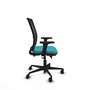 PIQUERAS Y CRESPO Chaise Haches Synchrone/Traslack Turquoise Maille Noir
