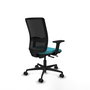 PIQUERAS Y CRESPO Chaise Haches Synchrone/Traslack Turquoise Maille Noir