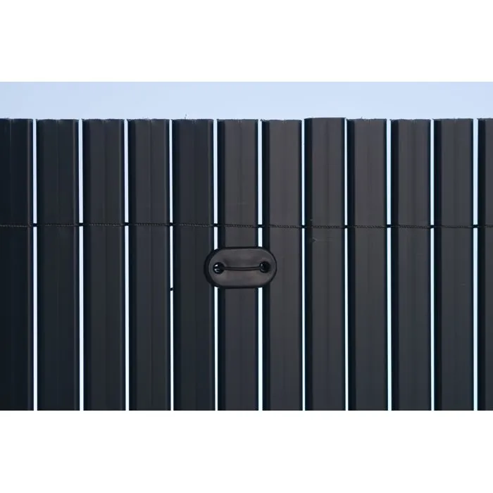 Nature Set de fixation 26 attaches avec fils pour canisses plastiques, brise-vue et écrans artificiels, Noir