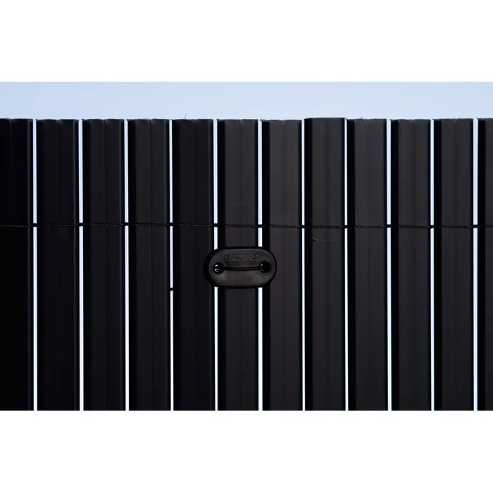 Nature Set de fixation 26 attaches avec fils pour canisses plastiques, brise-vue et écrans artificiels, Noir