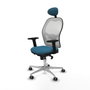 Piqueras y Crespo 2D086G1 Chaise de Bureau Blanc Vert pétrole
