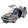 JADA TOYS Replica DeLorean Time Machine Retour vers le Futur III - Modèle réduit 1:32 avec carrosserie métallique, peinture argentée et portes papillon