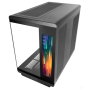 Mars gaming MC-REVMAX boîtier Midi Tower noir avec écran IPS 11,8 pouces et verre trempé