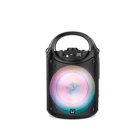 Reig Enceinte Bluetooth avec Microphone, Lumière LED, Entrée USB et Radio, 19.4x18.9x3.02 cm
