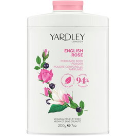 Yardley English Rose Poudre pour le Corps, 200 g, Poudre de Talc Parfumée pour le Soin du Corps