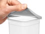 Leknes Bote carré avec couvercle gris 1,5L 10,8x21,7x10,8 cm plastique PP blanc transparent (Set de 24)