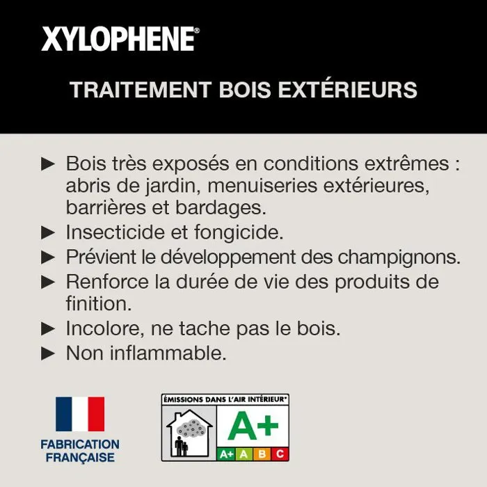 Xylophene EVO+ Traitement Bois Extérieurs Incolore 5L Protection Longue Durée Xylophene EVO+ Traitement Bois Extérieurs Incolore 5L Protection Longue Durée