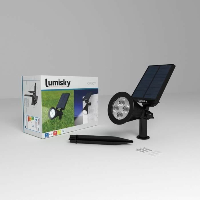 Lumisky Pack de 2 Spots Solaires Extérieurs Étanches 200 Lm