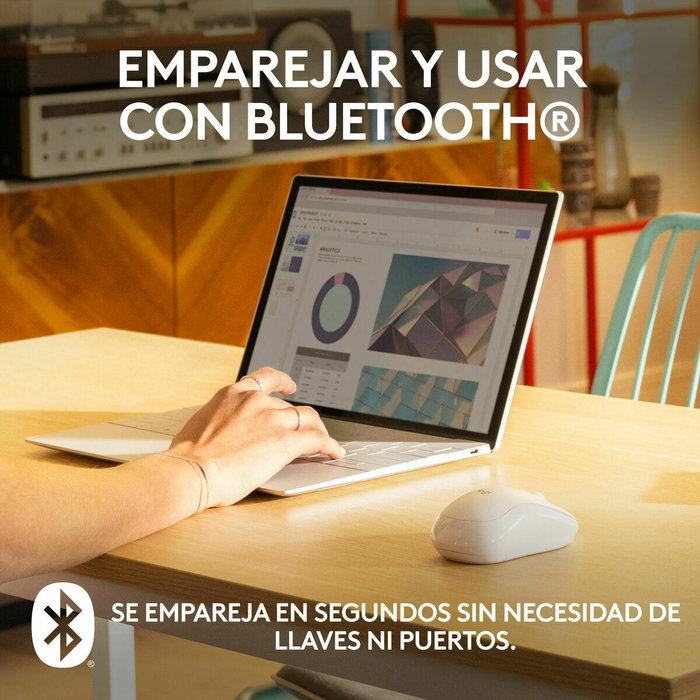 Logitech M240 Silent Souris Bluetooth Blanc cassé