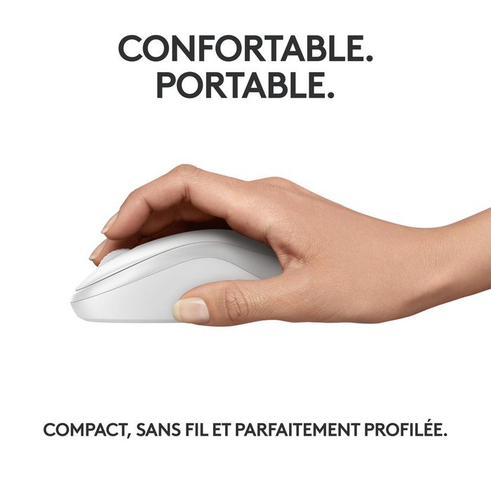 Logitech M240 Souris Bluetooth sans fil silencieuse (clic réduit 90%), autonomie 18 mois, compacte, ambidextre, compatible Windows/macOS/ChromeOS/Android