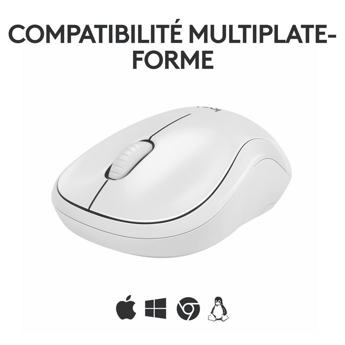 Logitech M240 Souris Bluetooth sans fil silencieuse (clic réduit 90%), autonomie 18 mois, compacte, ambidextre, compatible Windows/macOS/ChromeOS/Android
