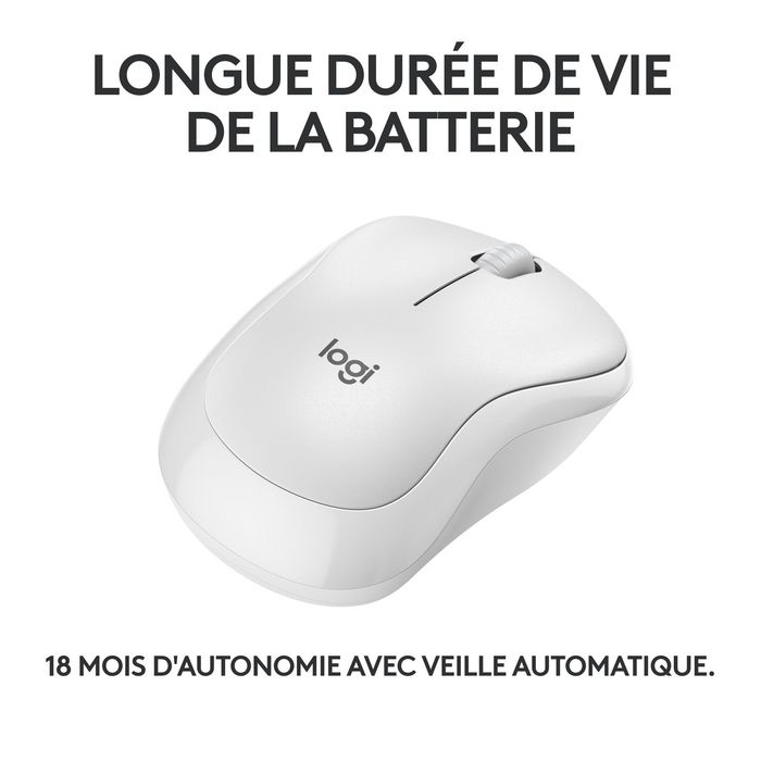 Logitech M240 Souris Bluetooth sans fil silencieuse (clic réduit 90%), autonomie 18 mois, compacte, ambidextre, compatible Windows/macOS/ChromeOS/Android
