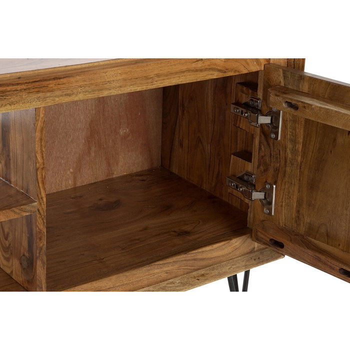 DKD Home Decor Meuble de télévision Marron Noir Marron Clair