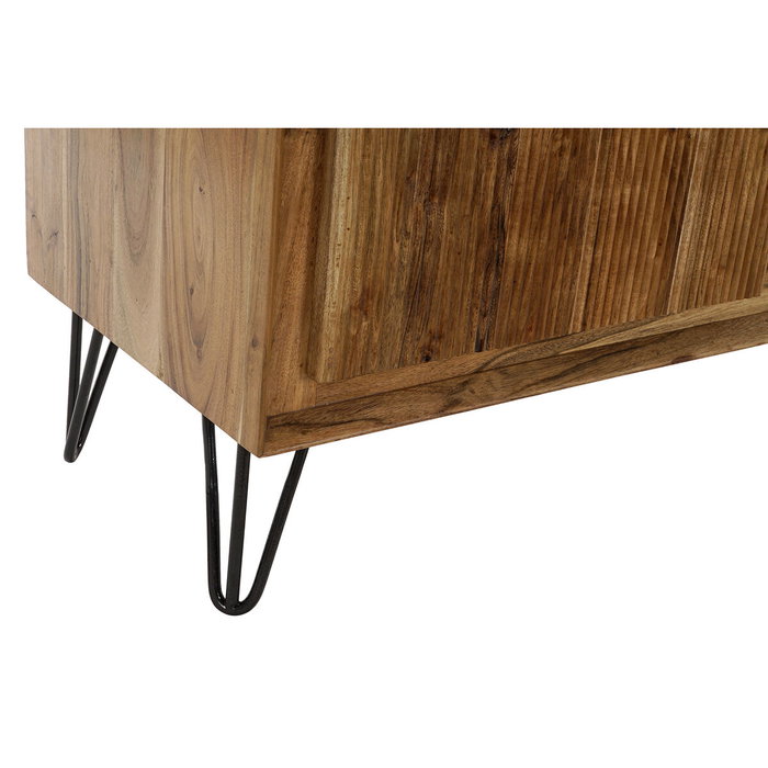 DKD Home Decor Meuble de télévision Marron Noir Marron Clair