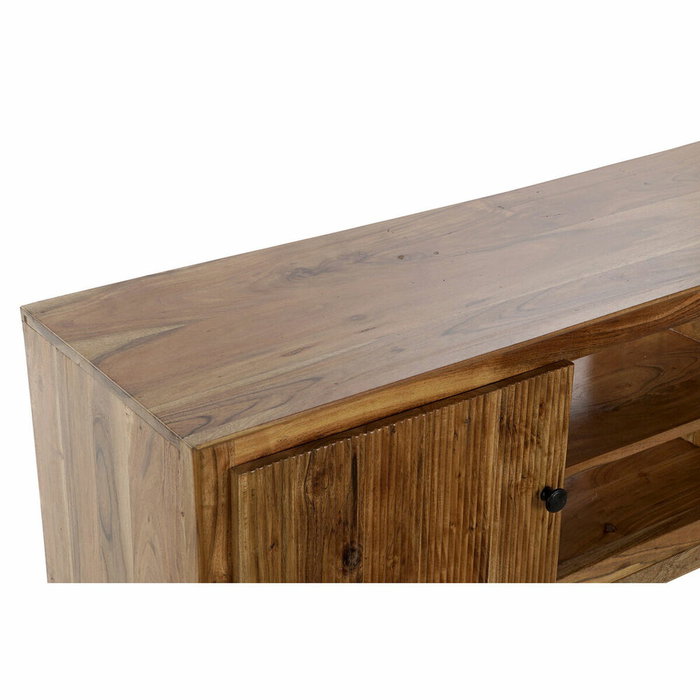 DKD Home Decor Meuble de télévision Marron Noir Marron Clair