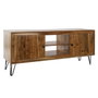 DKD Home Decor Meuble de télévision Marron Noir Marron Clair