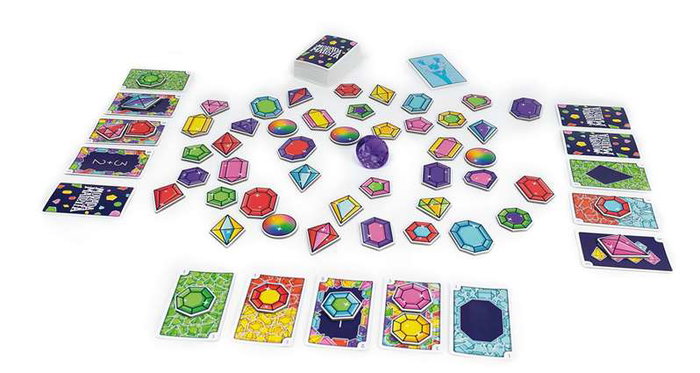 Mercurio Juego la morada maldita - Jeu de société d'observation et de rapidité en espagnol - 109 cartes, 65 gemes et 1 joyau violet