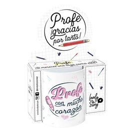 LOVELY STORY Taza Profe Con Mucho Corazon 330ml