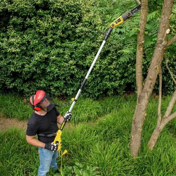 Powerplus POWXG1033 Tronçonneuse Électrique 900 W 2-en-1 Télescopique, Guide de 300 mm, Polyvalente pour Élagage et Coupe