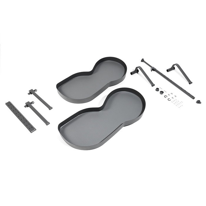 Herrajes Alk Extraíble Riñon Bacan Antracita - Poignée de tiroir, gauche ou droite, en acier anthracite, dimensions spécifiques